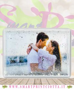 Cornice Decorazione Brillantini e Acqua Personalizzato con Foto