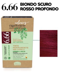 CAPELVENERE COLOURS Tinte Permanenti – 6.66 BIONDO SCURO ROSSO PROFONDO