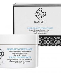 BURRO RICCO STRUCCANTE RESINA DI BOSWELLIA, IPERICO E ROSE – DETERGENTE E STRUCCANTE – VISO OCCHI E LABBRA – NAMALEI